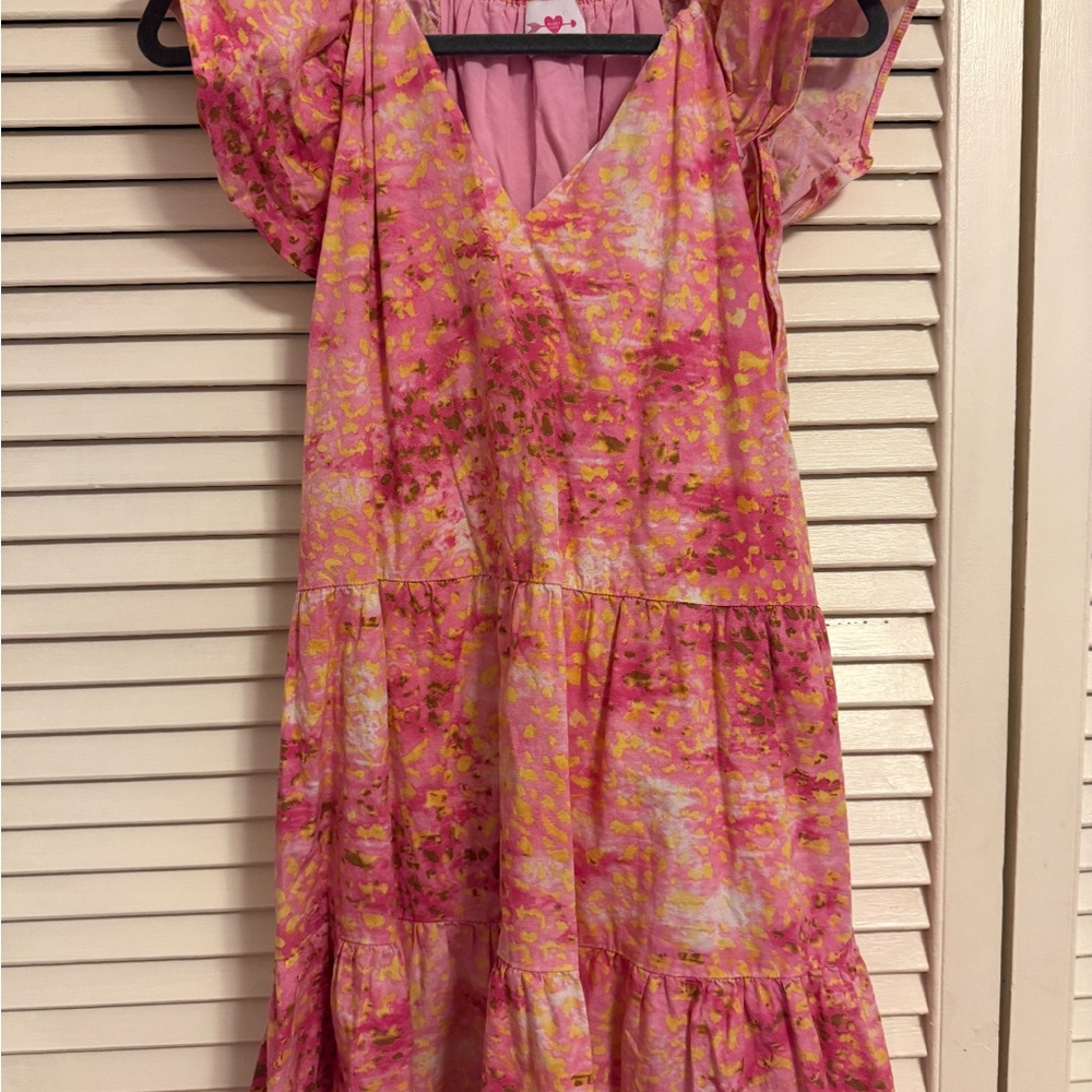 Buddy Love Pink and Yellow Mini Dress